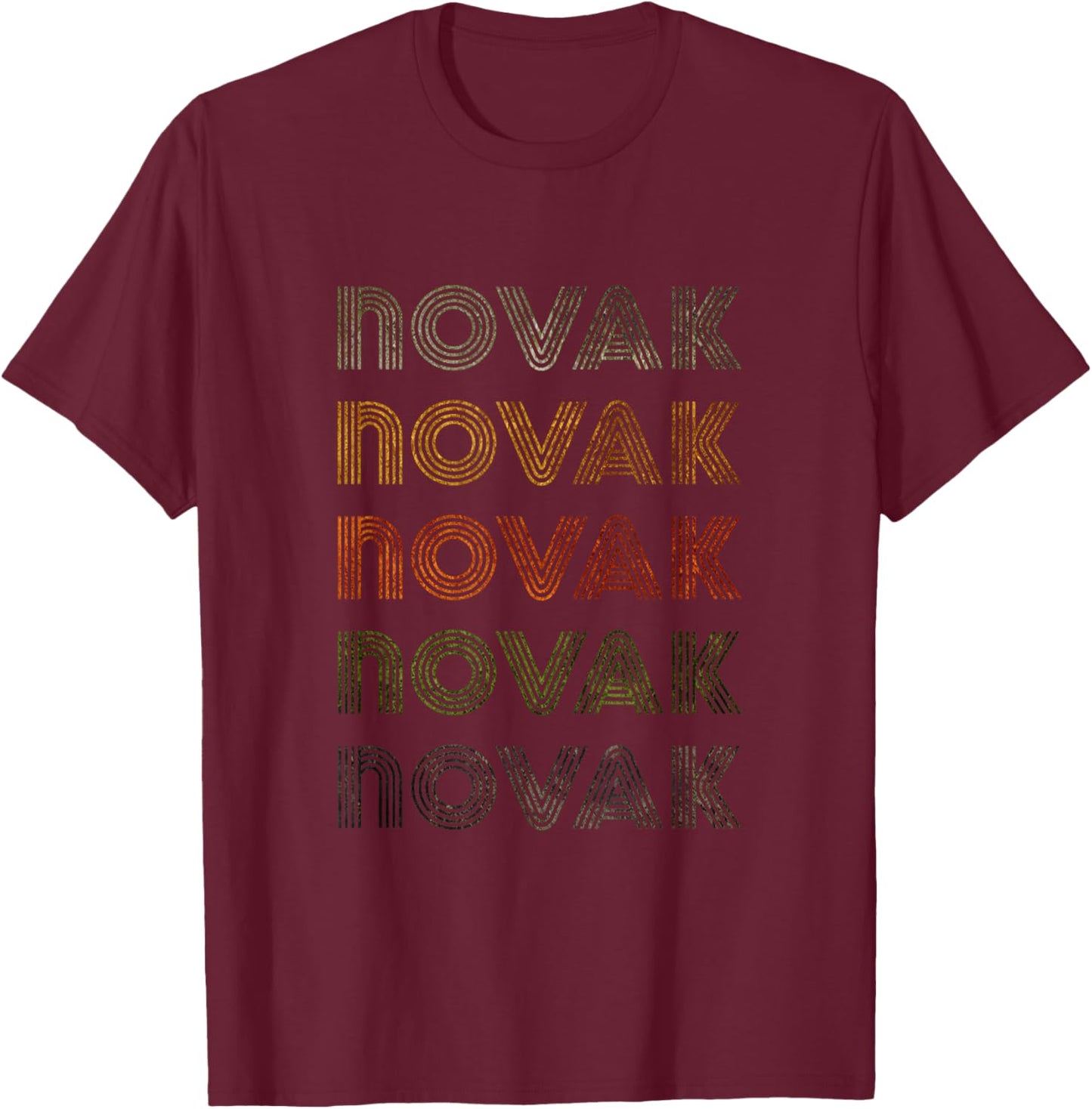 Love Heart Novak Grunge Vintage Style Black Novak T-Shirt - T-Shirt | Maroon