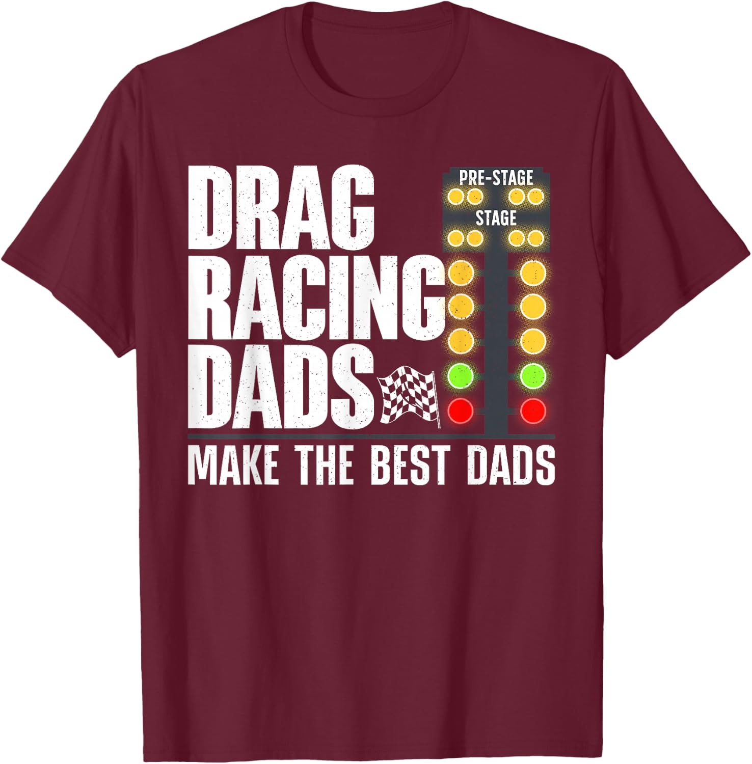 Cool Drag Racing Art Dad Drag Racer Race Car Racing T-Shirt - T-Shirt | Maroon