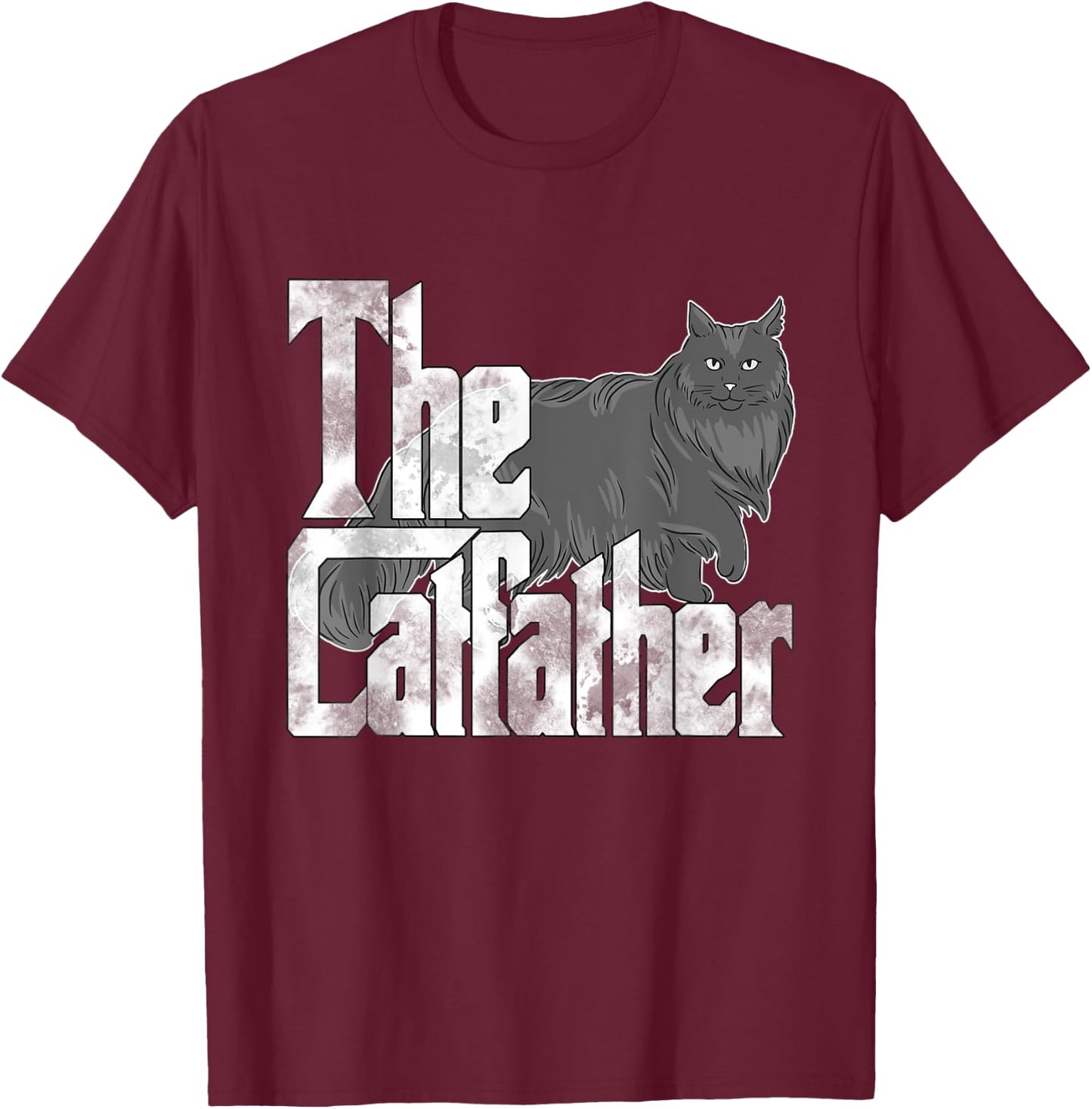 Cat Dad The Catfather Maine Coon Cat Father Kitty Daddy Women T-Shirt - T-Shirt | Maroon