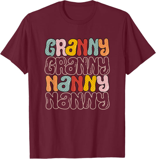 Granny Nanny Babysitter Grandma Babysitting Grandmother T-Shirt - T-Shirt | Maroon