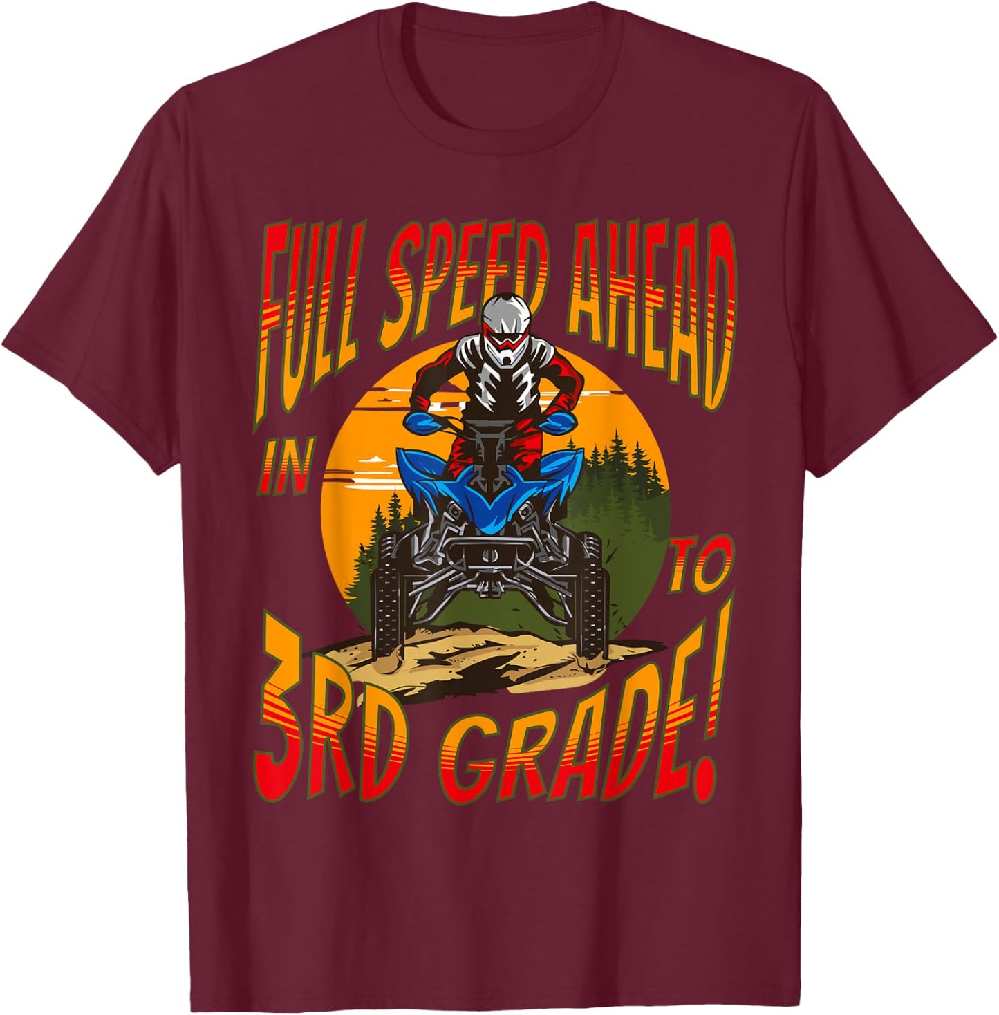 Back To School 2024 Boys Quad Happy First Day Of 3rd Grade T-Shirt - T-Shirt | Maroon