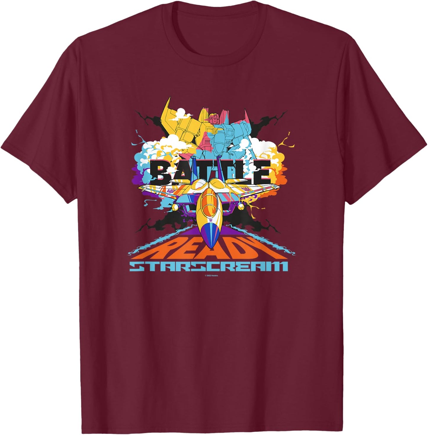 Transformers Generations Starscream Battle Ready T-Shirt - T-Shirt | Maroon