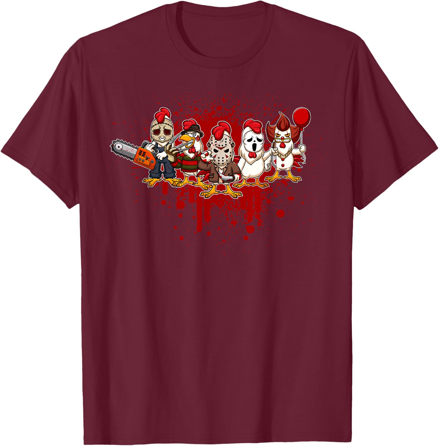 My Little Horror Crew - Halloween Chicken T-Shirt - T-Shirt | Maroon