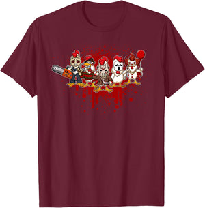 My Little Horror Crew - Halloween Chicken T-Shirt - T-Shirt | Maroon