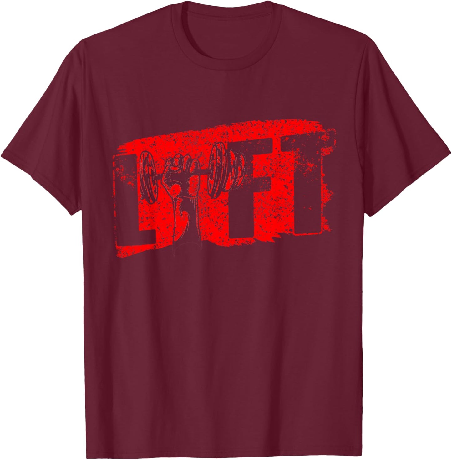 Lift Gym Lifting Workout Weightlifting T-Shirt - T-Shirt | Maroon