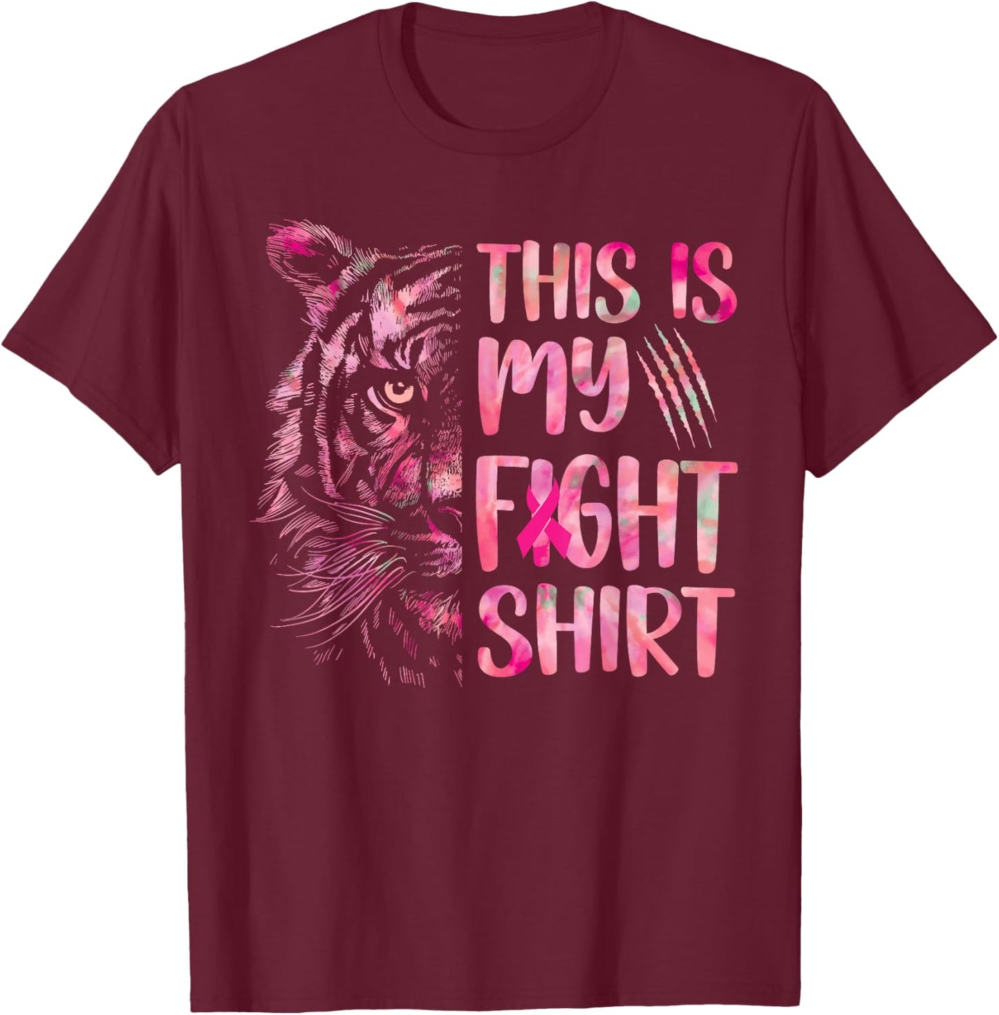 This Is My Fight Shirt Breast Cancer Awareness Month 2023 T-Shirt - T-Shirt | Maroon
