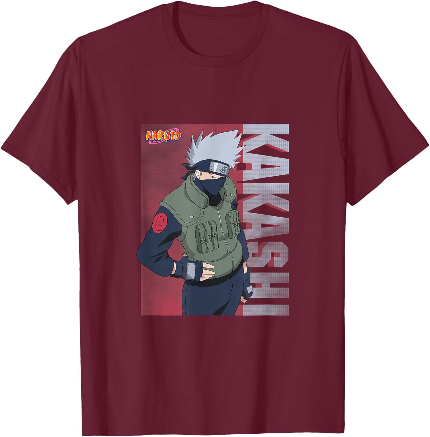 Naruto Shippuden Classic Kakashi T-Shirt - T-Shirt | Maroon