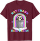 Eat Trash Hail Satan Raccoon Pentagram Trash Panda Satanist T-Shirt - T-Shirt | Maroon