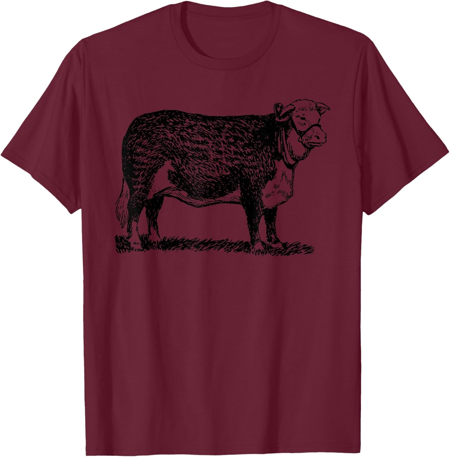 Hereford Cow Farmer Hereford Cattle T-Shirt - T-Shirt | Maroon
