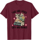 This Girl Loves Cats and Books Funny Cat Watercolor T-Shirt - T-Shirt | Maroon