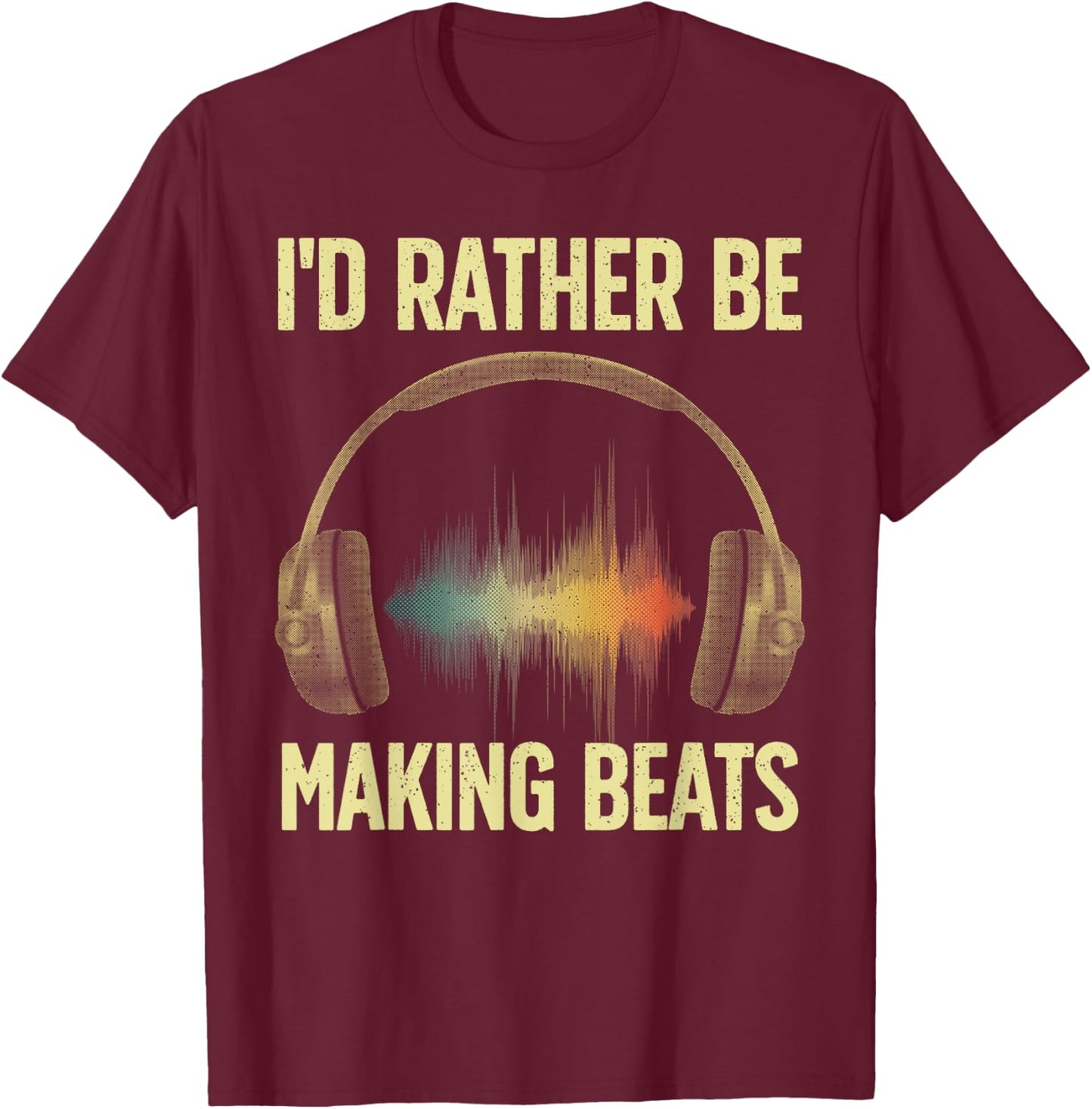 Cool Music Producer Art Women Disc Jockey Beat Maker T-Shirt - T-Shirt | Maroon