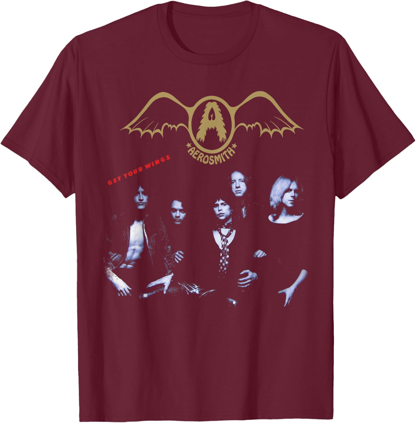Aerosmith - Get Your Wings T-Shirt - T-Shirt | Maroon