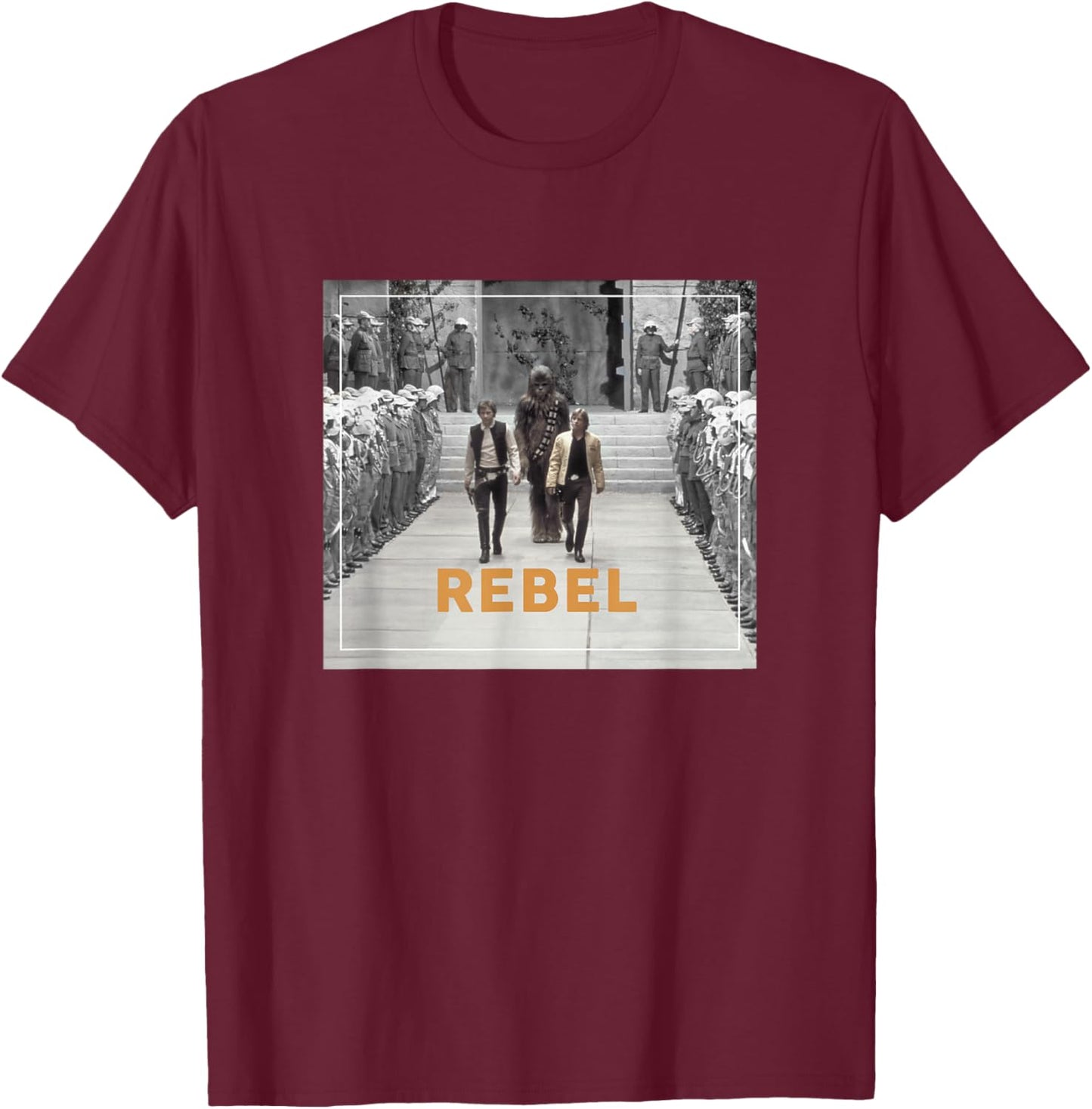 Star Wars Classic A New Hope Rebel Heroes Movie Panel T-Shirt - T-Shirt | Maroon
