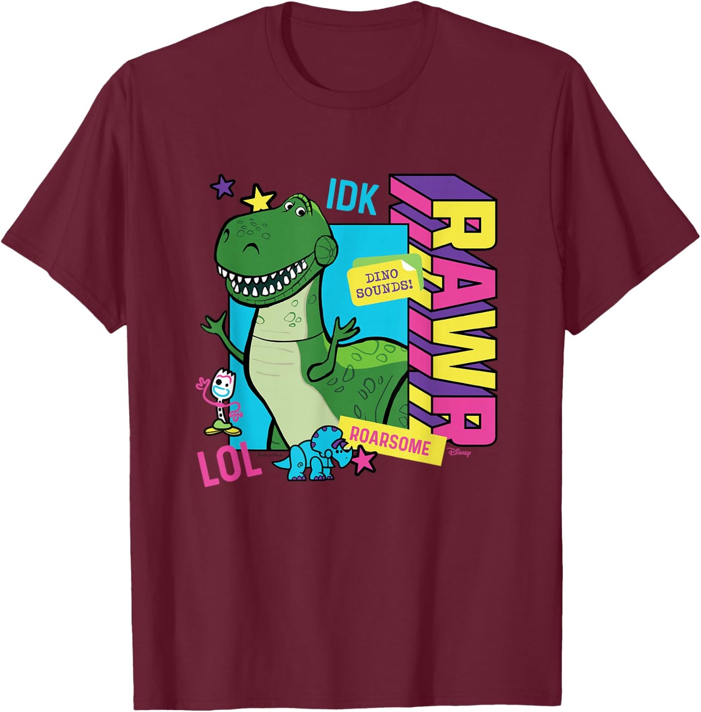 Toy Story - Rex Graphic T-Shirt - T-Shirt | Maroon