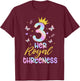 Her Royal Threeness Birthday Decorations 3rd Birthday Girl T-Shirt - T-Shirt | Maroon