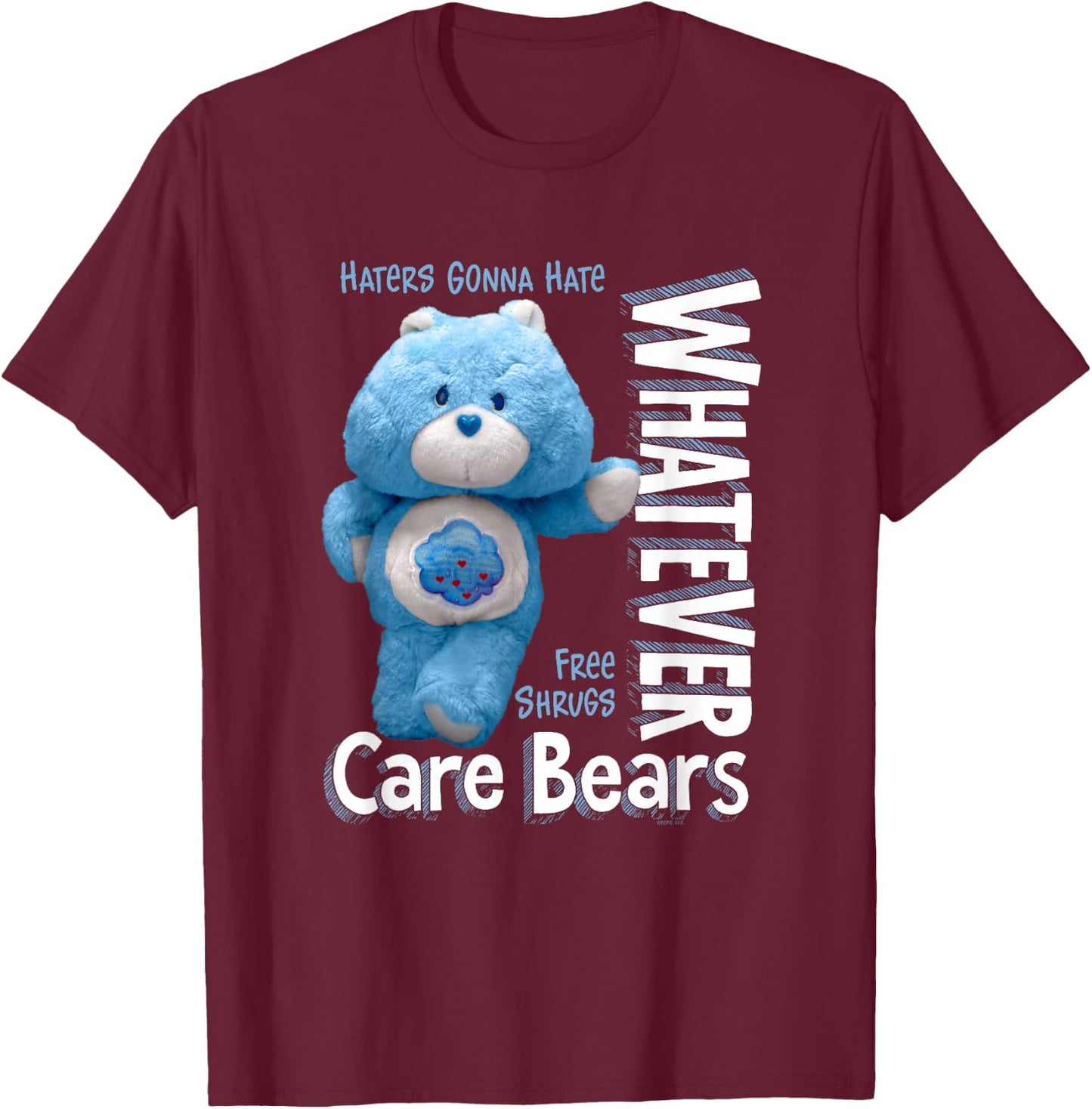 Care Bears Whatever Grumpy Bear Toy Cute Cartoon T-Shirt - T-Shirt | Maroon