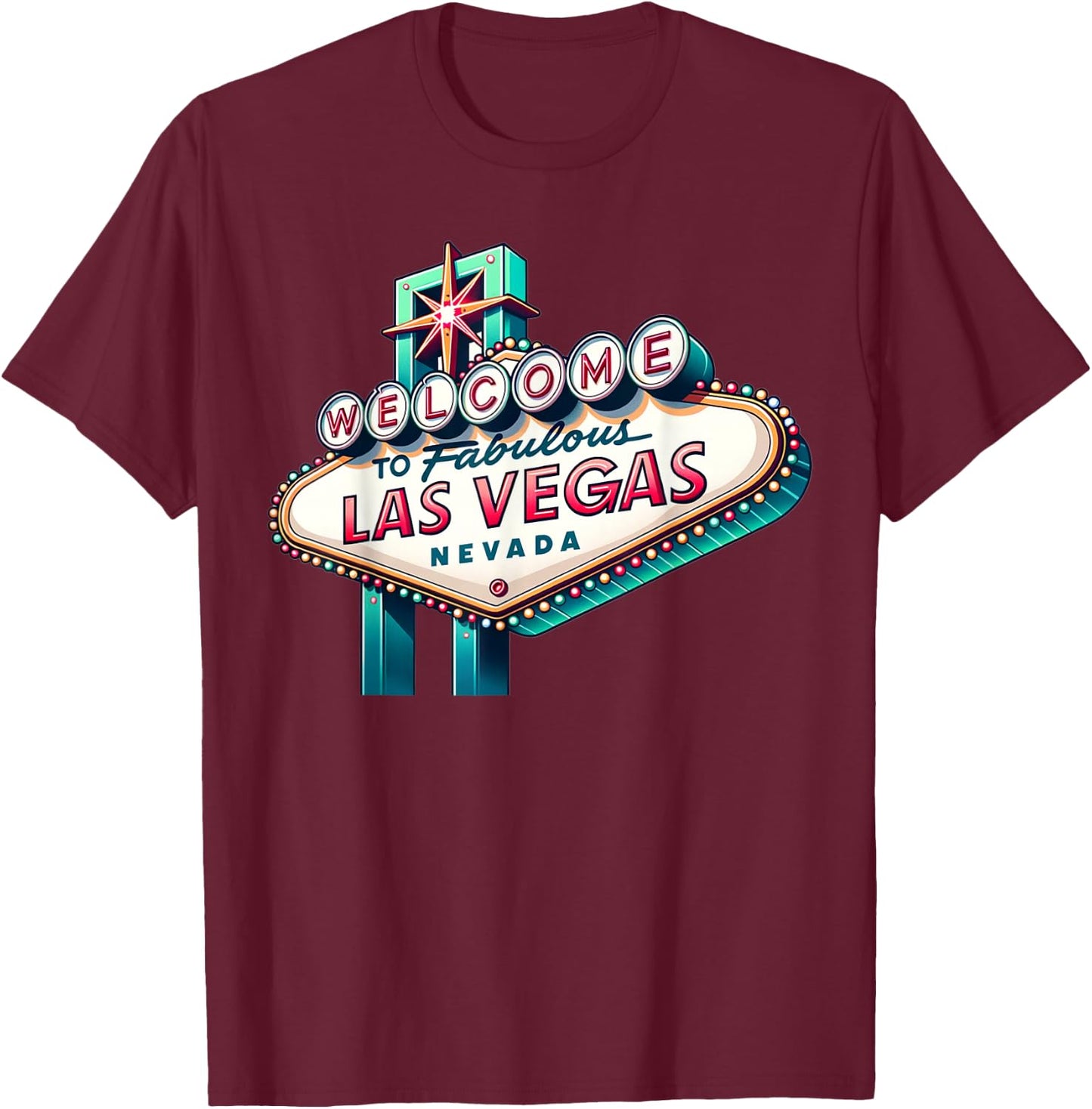 New LAS VEGAS Love Baby for Holidays in Las Vegas Souvenir T-Shirt - T-Shirt | Maroon