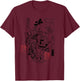 Japanese Geisha Ukiyo-e Aesthetic Art Print T-Shirt - T-Shirt | Maroon