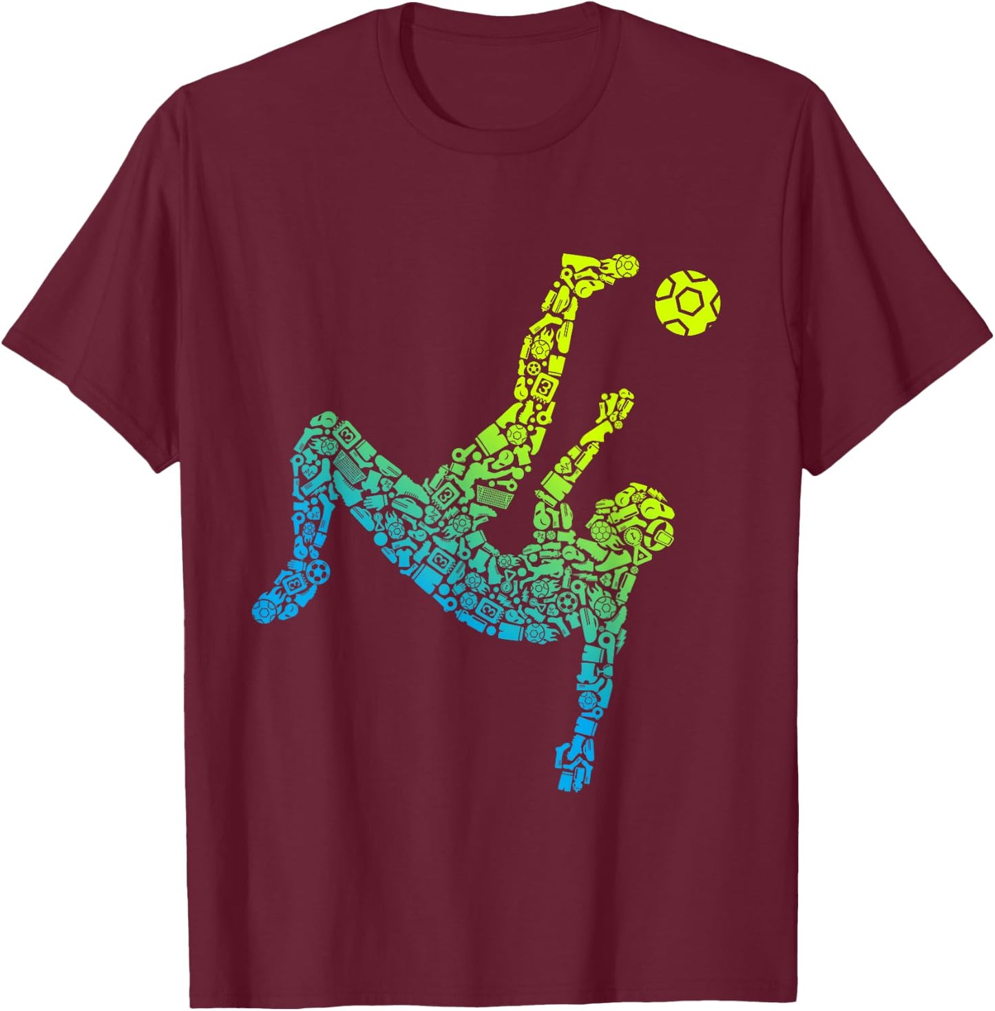 Soccer Player Futbol Team Kids Men Boys Soccer T-Shirt - T-Shirt | Maroon