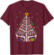 Radiology Christmas Skeleton Christmas Tree Xray Tech Radiol T-Shirt - T-Shirt | Maroon