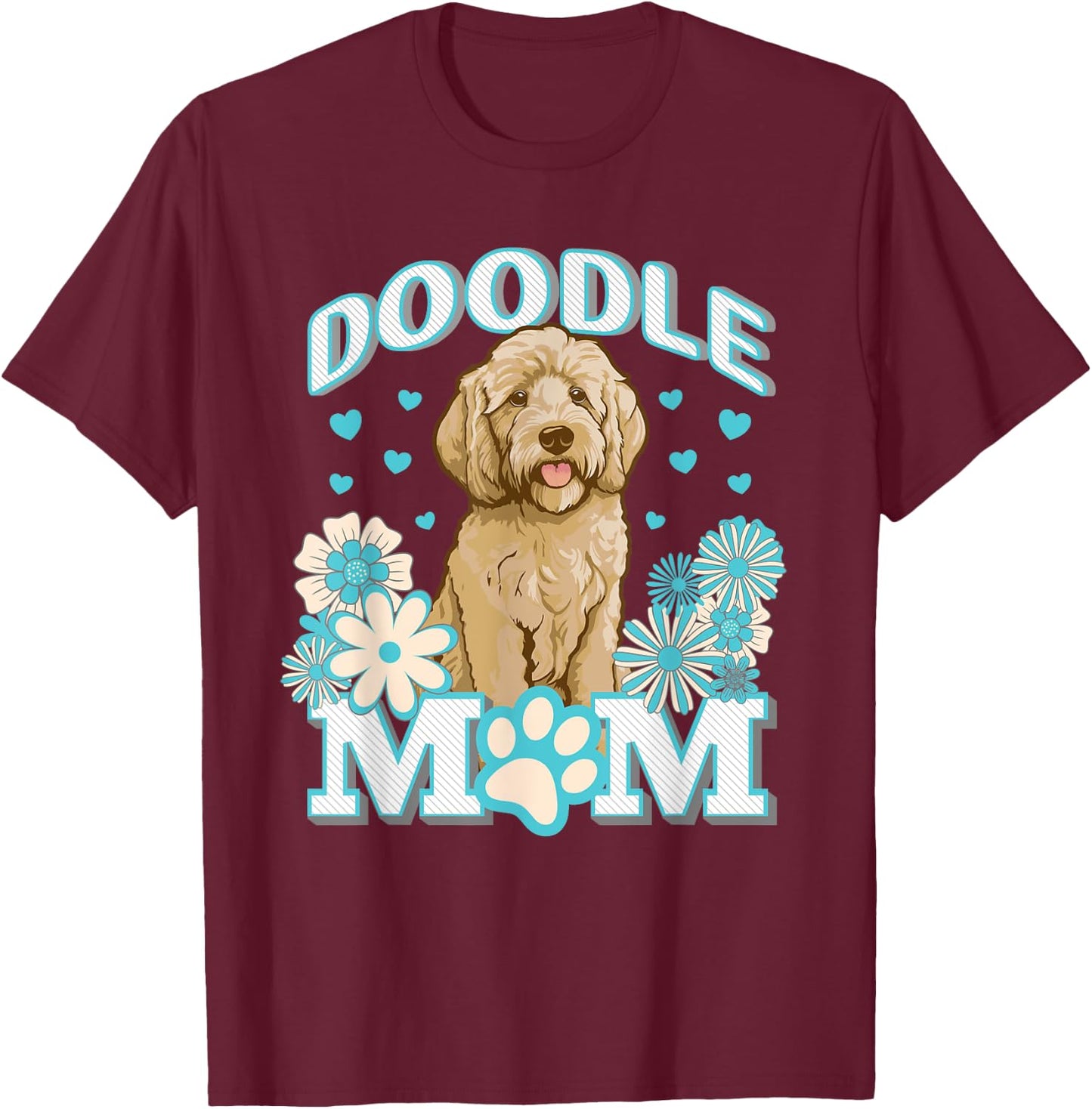 Goldendoodle Doodle Dog Mom Mum Design Women T-Shirt - T-Shirt | Maroon