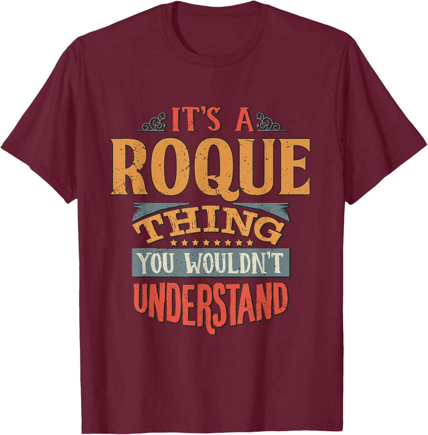 Roque Name T-Shirt - T-Shirt | Maroon