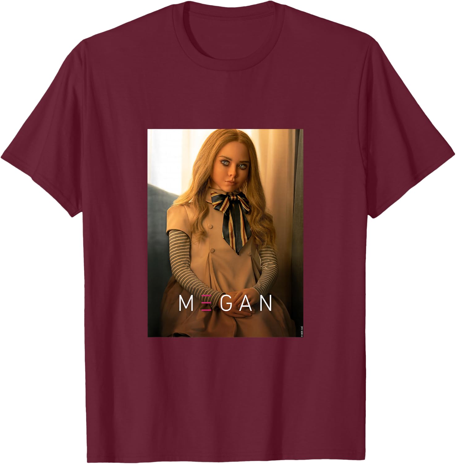 Megan Portrait T-Shirt - T-Shirt | Maroon
