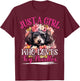 Just A Girl Who Loves Toy Poodles Dog Girls T-Shirt - T-Shirt | Maroon