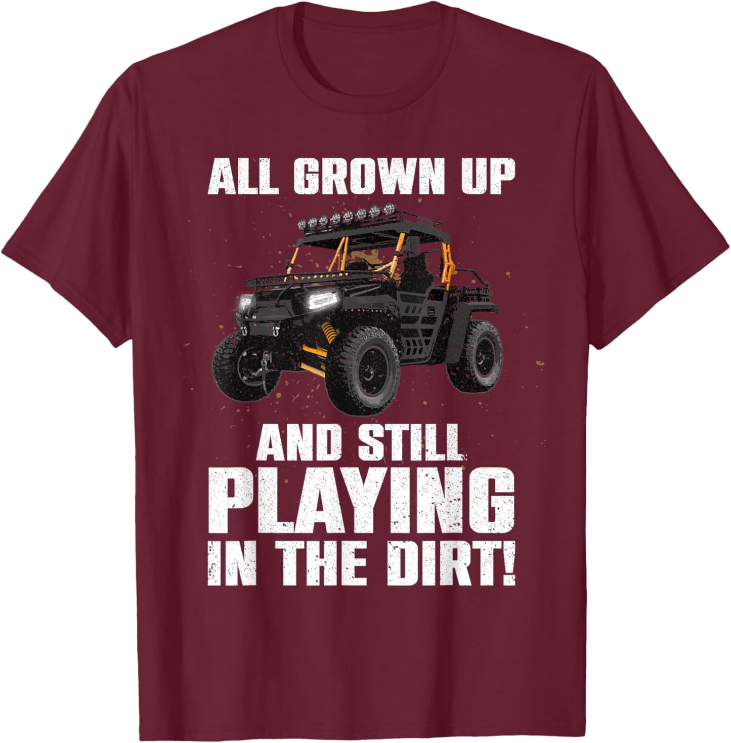 Cute Side-By-Side Art Women Offroad Mudding SxS UTV T-Shirt - T-Shirt | Maroon