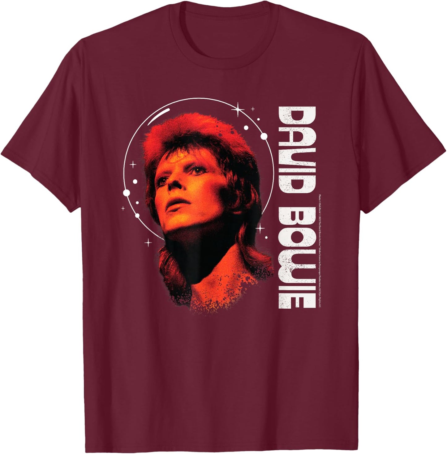 David Bowie- Bowie Constellation T-Shirt - T-Shirt | Maroon