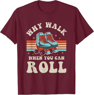 Inline Skating Roller Skating Roller 80s Outfit Inline Skating T-Shirt - T-Shirt | Maroon