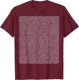 The Digits of Pi - Funny Math Teacher, Mathematics Number Men Women Girls Kids T-Shirt - T-Shirt | Maroon