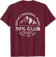Denali National Park Alaska 30% Club Denali Mountain Tourist T-Shirt - T-Shirt | Maroon