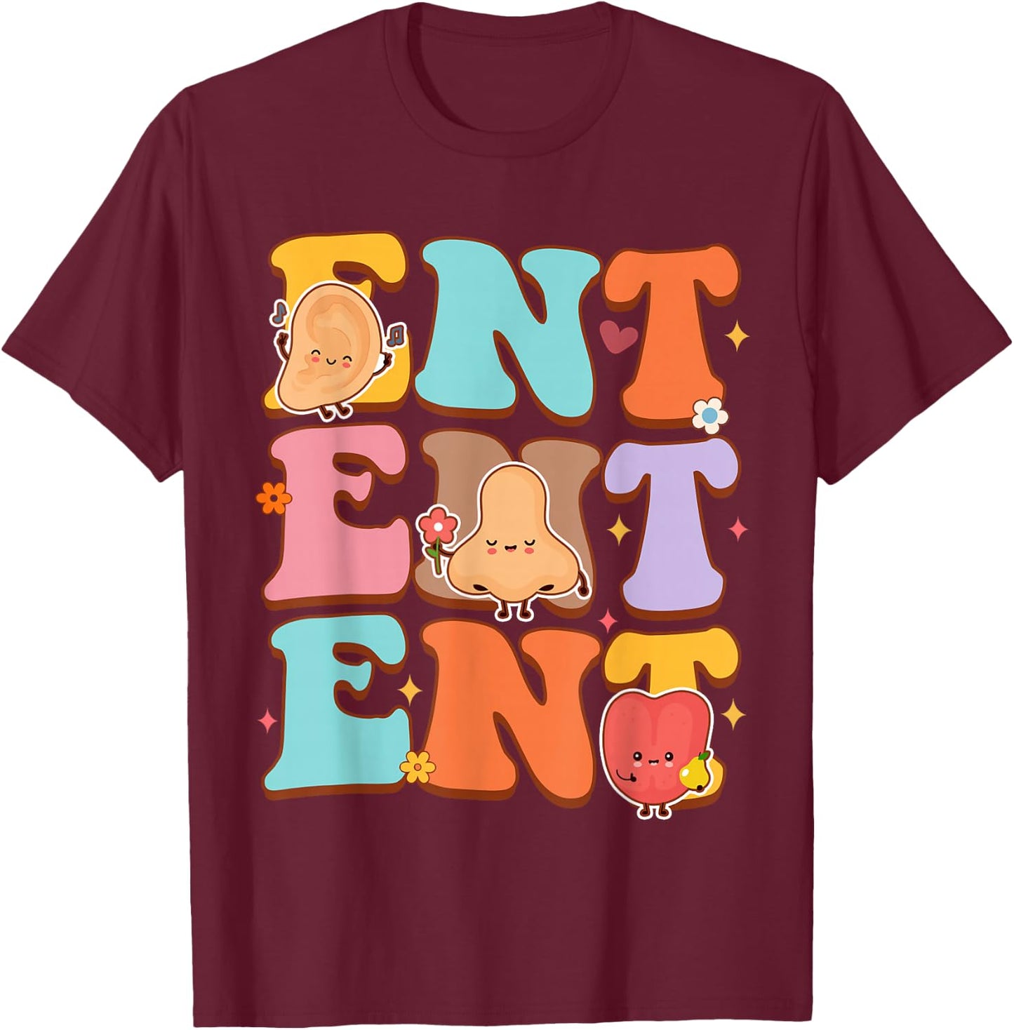 Otolaryngologist Otolaryngology Doctor ENT Ear Nose Throat T-Shirt - T-Shirt | Maroon