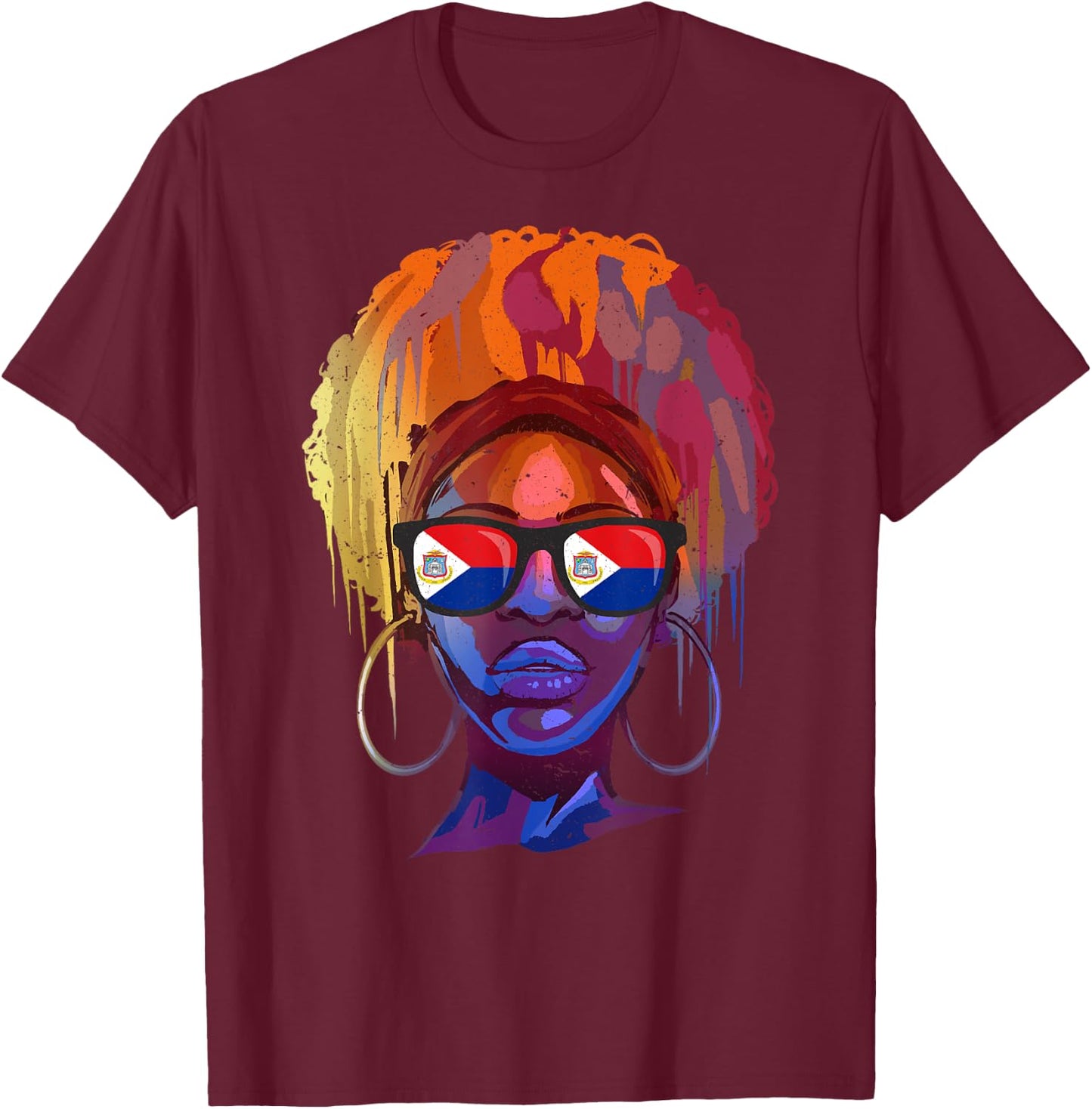 Sint Maarten T-Shirt - T-Shirt | Maroon