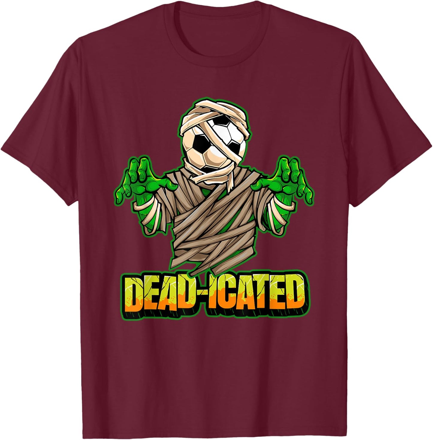 Zombie Soccer Player Scary Soccer Halloween T-Shirt - T-Shirt | Maroon