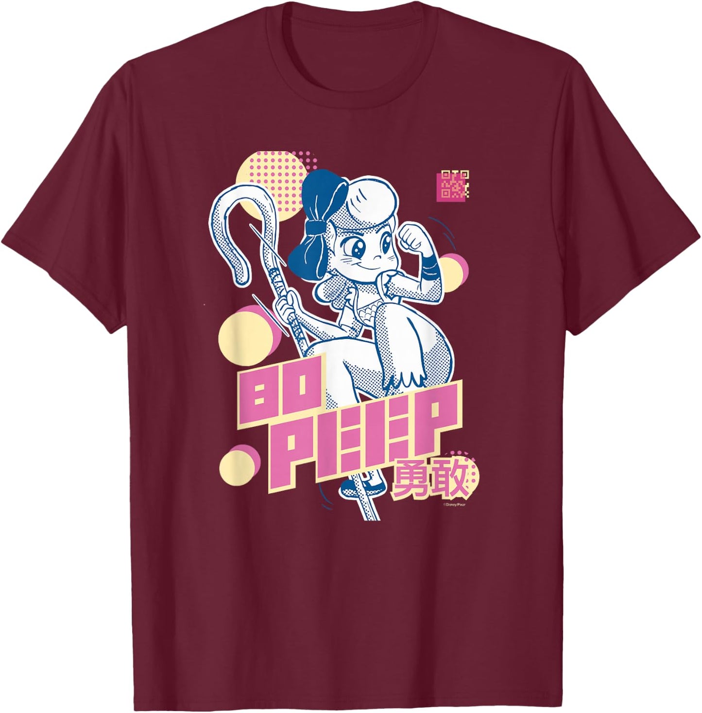 Disney and Pixar’s Toy Story Bo Peep Anime Japanese T-Shirt - T-Shirt | Maroon