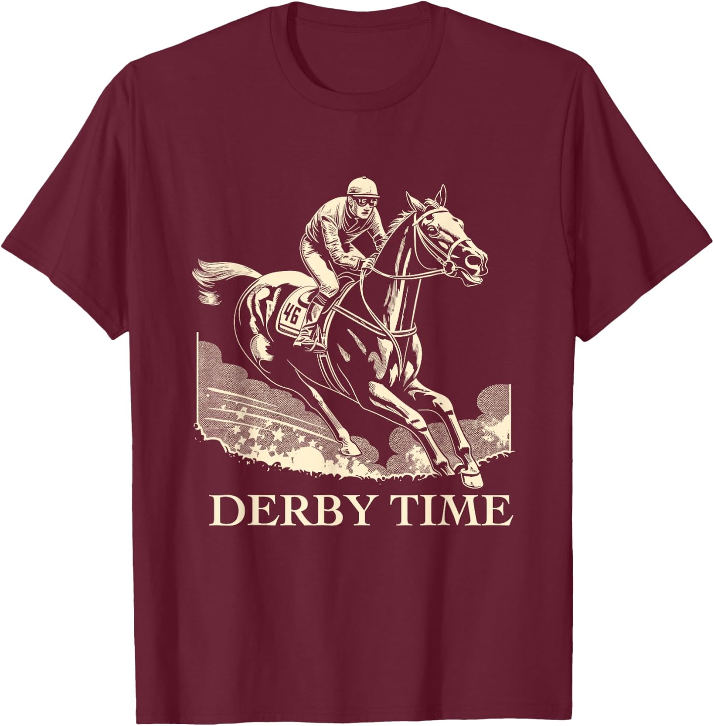 Funny Horse Racing Retro Derby Time Yall KY Derby Horse T-Shirt - T-Shirt | Maroon