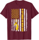 In September We Wear Gold Flag Childhood Cancer Awareness T-Shirt - T-Shirt | Maroon