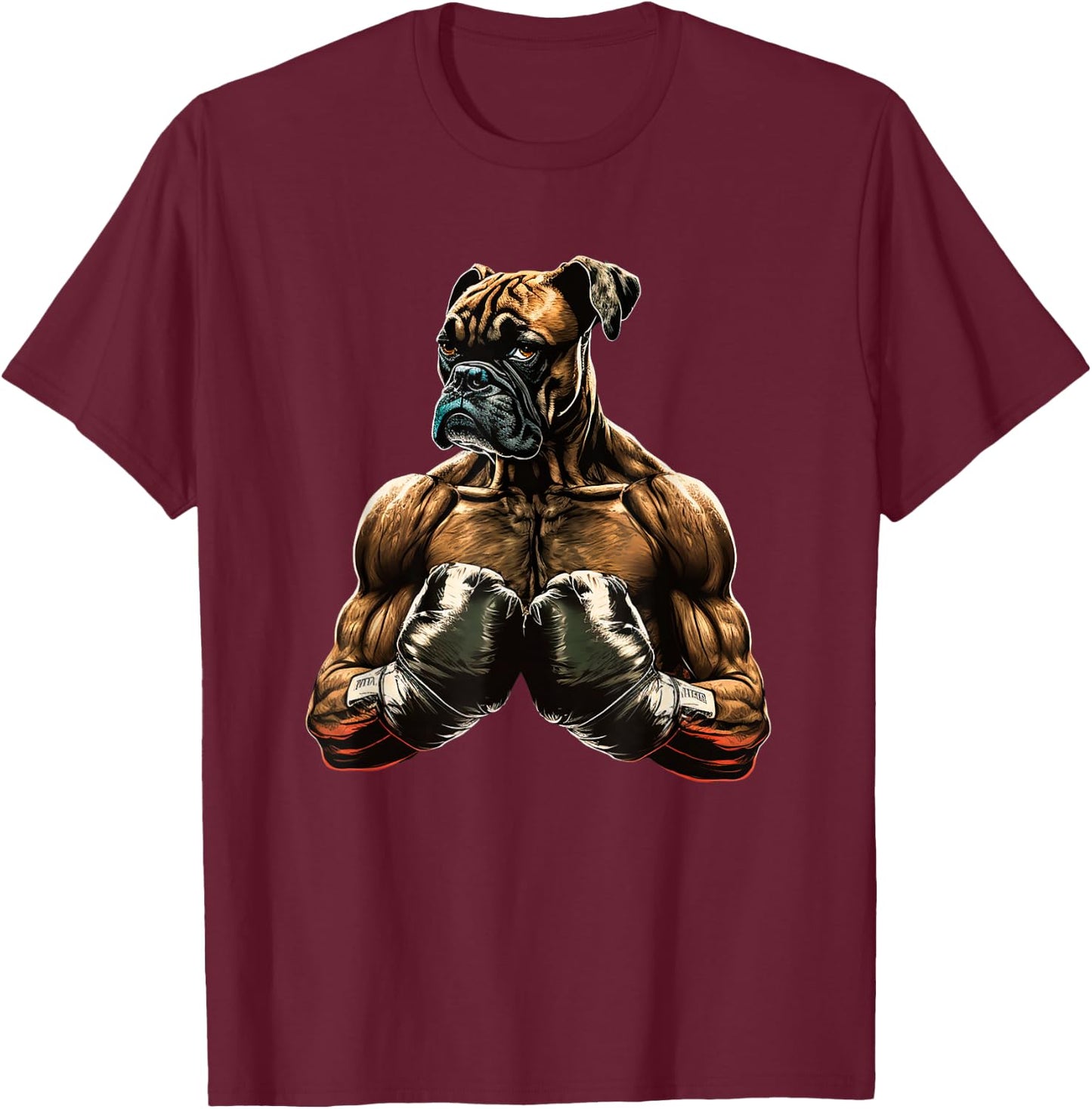Funny Boxing Boxer Dog Gifts Boys Women Kids T-Shirt - T-Shirt | Maroon