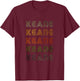 Love Heart Keane Grunge Vintage Style Black Keane T-Shirt - T-Shirt | Maroon