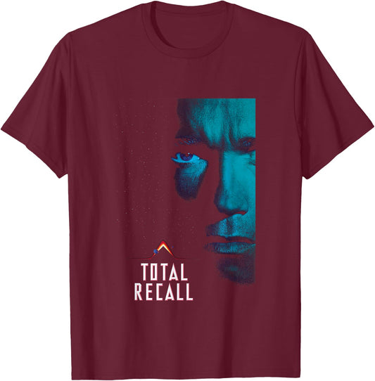 Total Recall Doug Quaid Space Poster T-Shirt - T-Shirt | Maroon