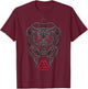 Viking Fenrir - Monstrous Wolf Valknut Norse Mythology T-Shirt - T-Shirt | Maroon