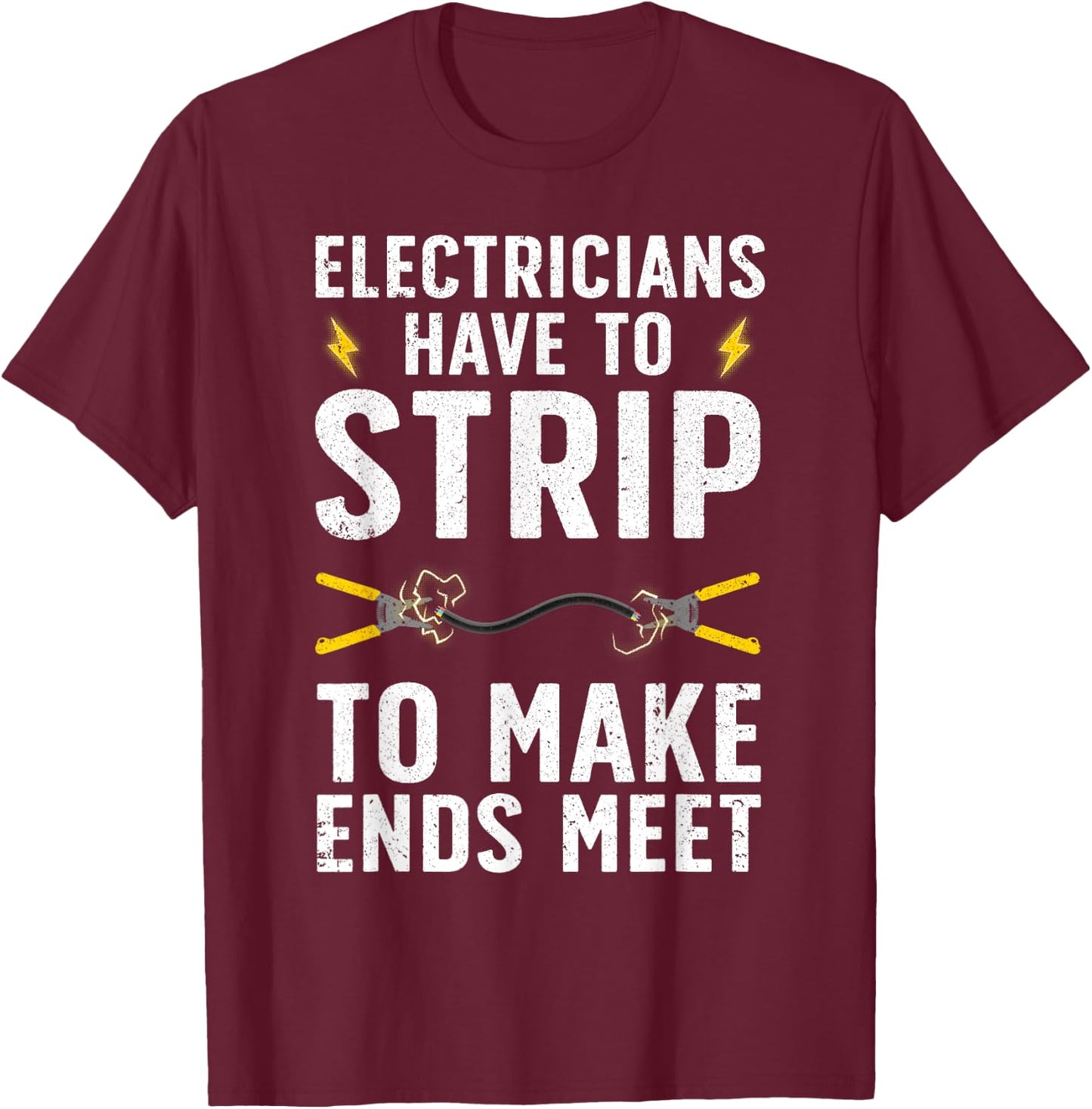 Funny Electrician Women Electrician Electrical Tools T-Shirt - T-Shirt | Maroon