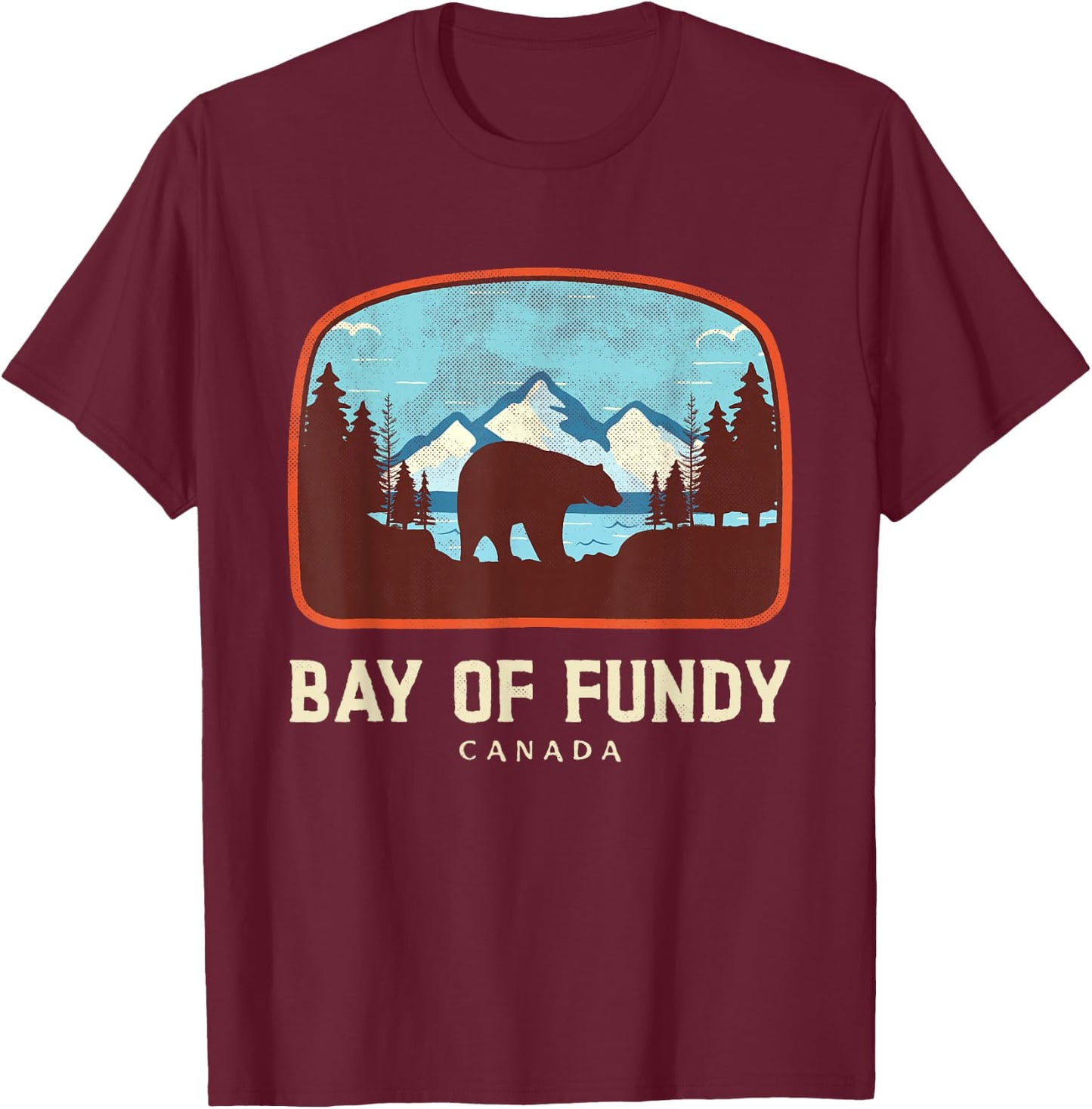 Bay of Fundy Canada T-Shirt - T-Shirt | Maroon
