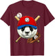 Panda Baseball Panda Lovers Baseball Player T-Shirt - T-Shirt | Maroon
