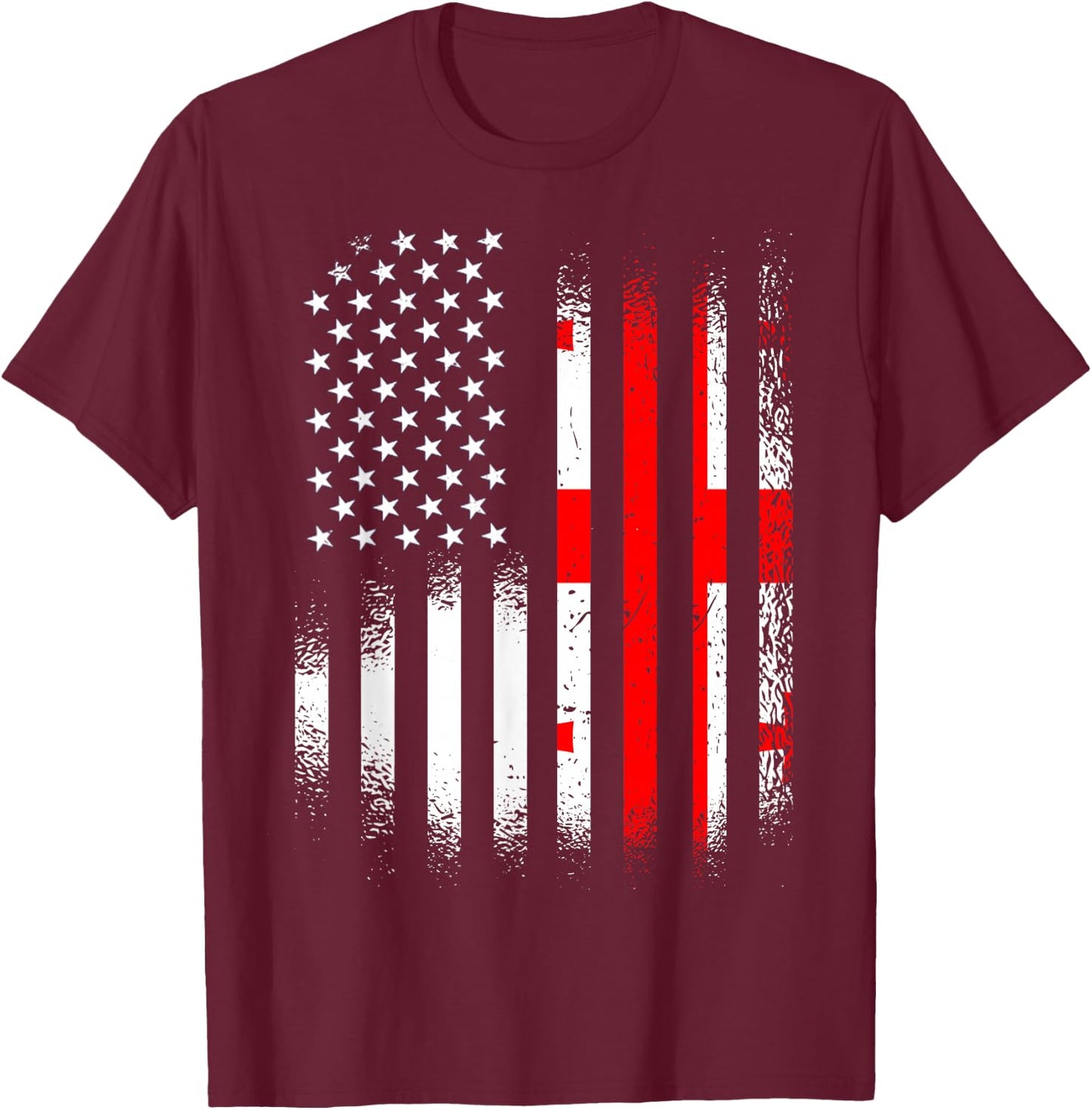 Georgian American Heritage Month Georgia Patriot Grown T-Shirt - T-Shirt | Maroon