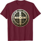 St. Benedict Medal Saint Benedict Cross Catholic Christian T-Shirt - T-Shirt | Maroon
