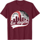 Vintage Los Angeles Baseball Lover Men Women Game Day T-Shirt - T-Shirt | Maroon