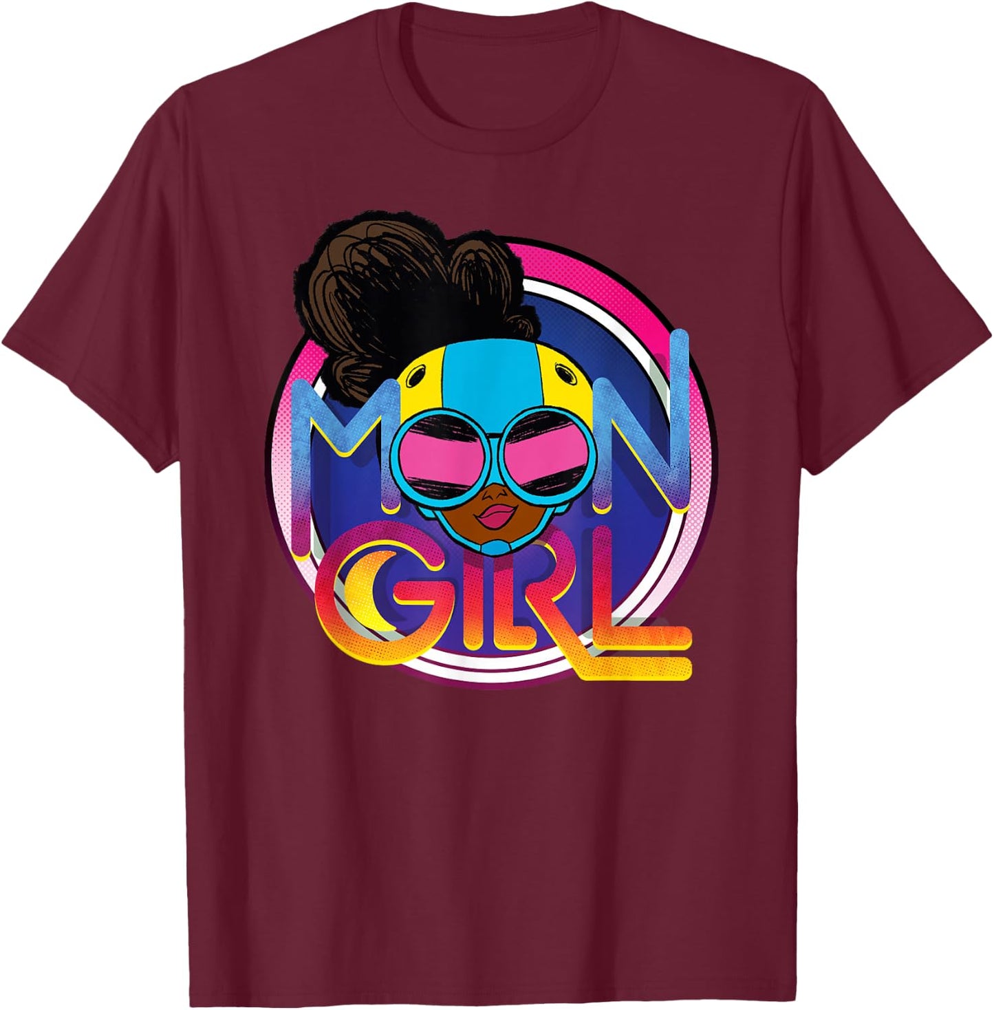 Marvel Moon Girl and Devil Dinosaur Logo with Goggles Small T-Shirt - T-Shirt | Maroon